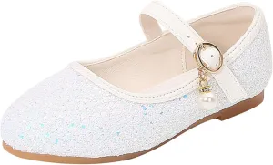 Sequins Sandals for Girls Kids Outdoor Dress Dance Loafers Shoes Toddler 𝗟ow Heel Summer Casual Mary Jane Soft Sole