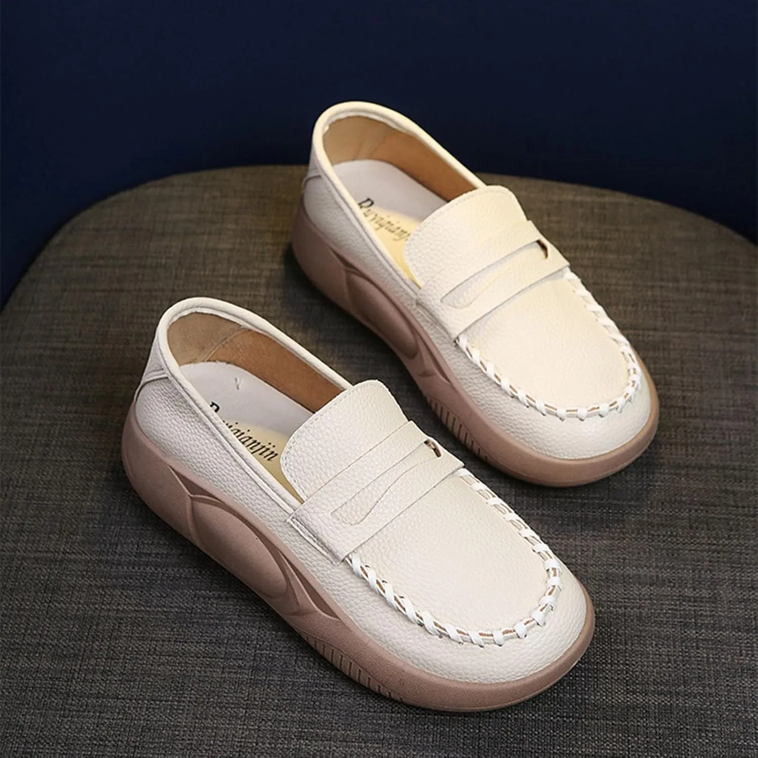 Shoes for Women, Orthopedic Platform Loafers Slip-On Thick Sole Casual Soft Sole Lightweight Comfort Walking