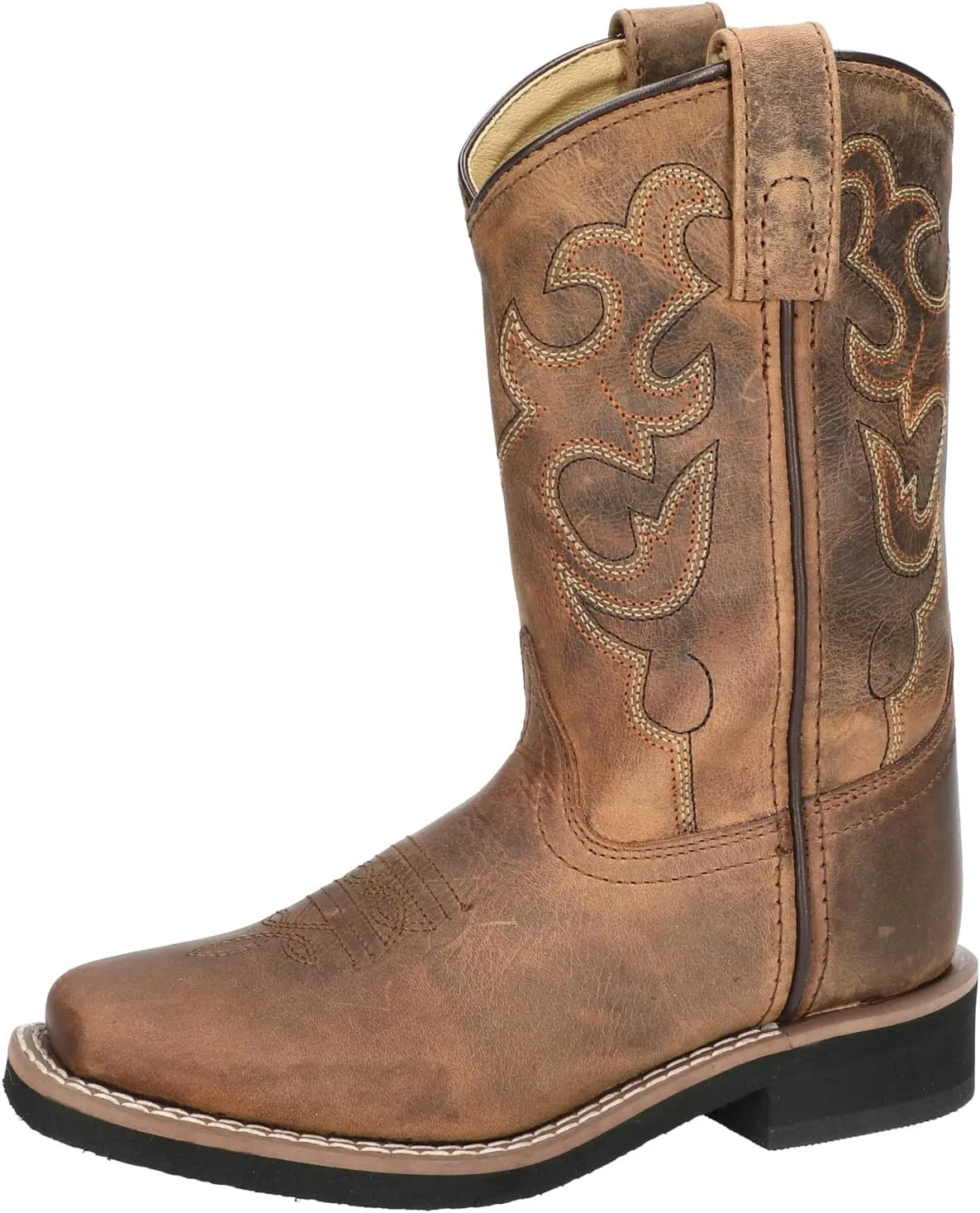 Smoky Toddler's Stars and Stripes Patriotic Western Cowboy Boots - Vintage Brown