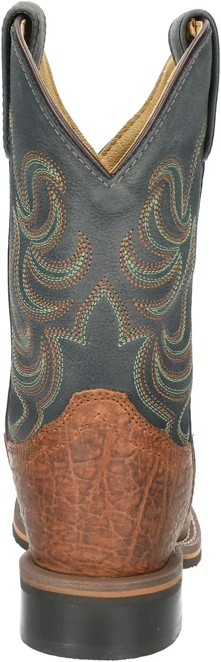 Smoky Toddler's Stars and Stripes Patriotic Western Cowboy Boots - Vintage Brown