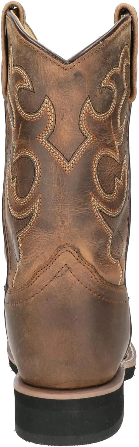 Smoky Toddler's Stars and Stripes Patriotic Western Cowboy Boots - Vintage Brown