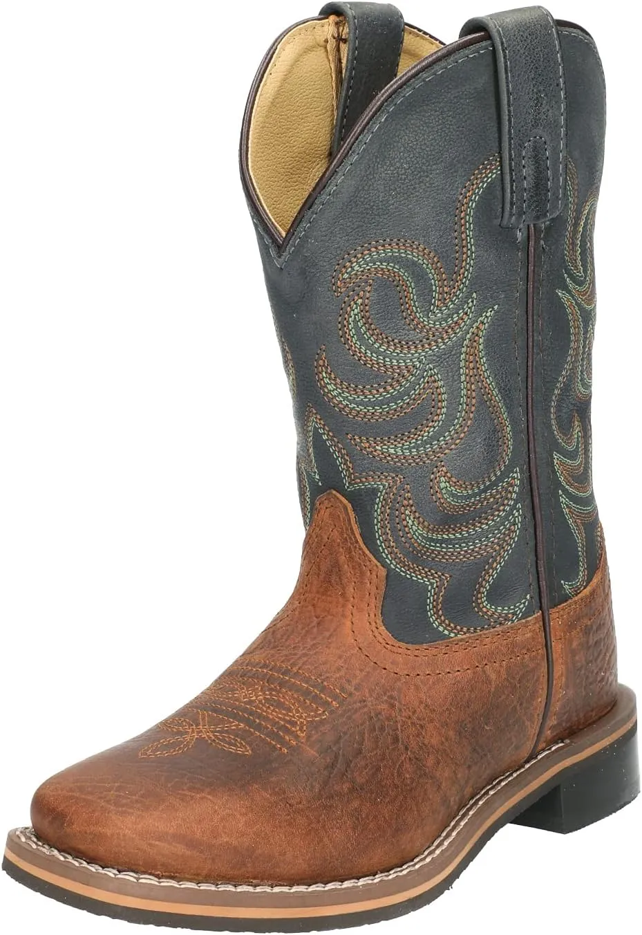 Smoky Toddler's Stars and Stripes Patriotic Western Cowboy Boots - Vintage Brown