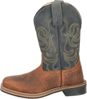 Smoky Toddler's Stars and Stripes Patriotic Western Cowboy Boots - Vintage Brown