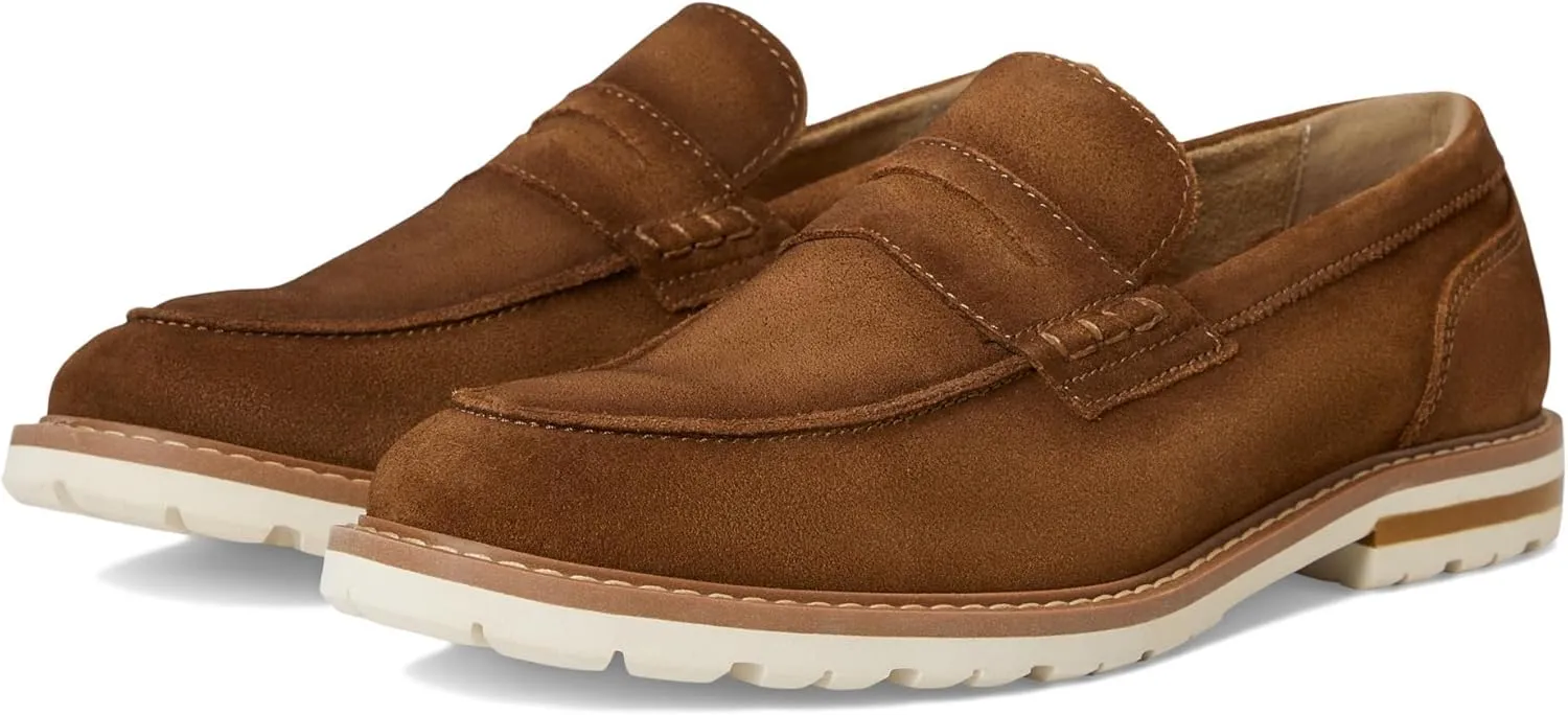 Stacy Adams Men's Hopkins Penny Slip On Loafer, Brown Suede, 12