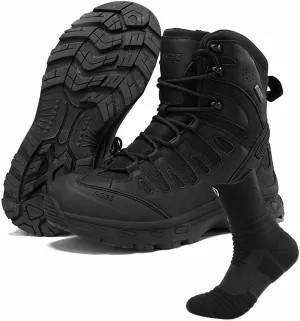Tactical Military Boots, Lightweight Combat Boots with Sports Socks Durable Waterproof Hiking Work Boots Desert Boots Outdoor Motorcycle Boots