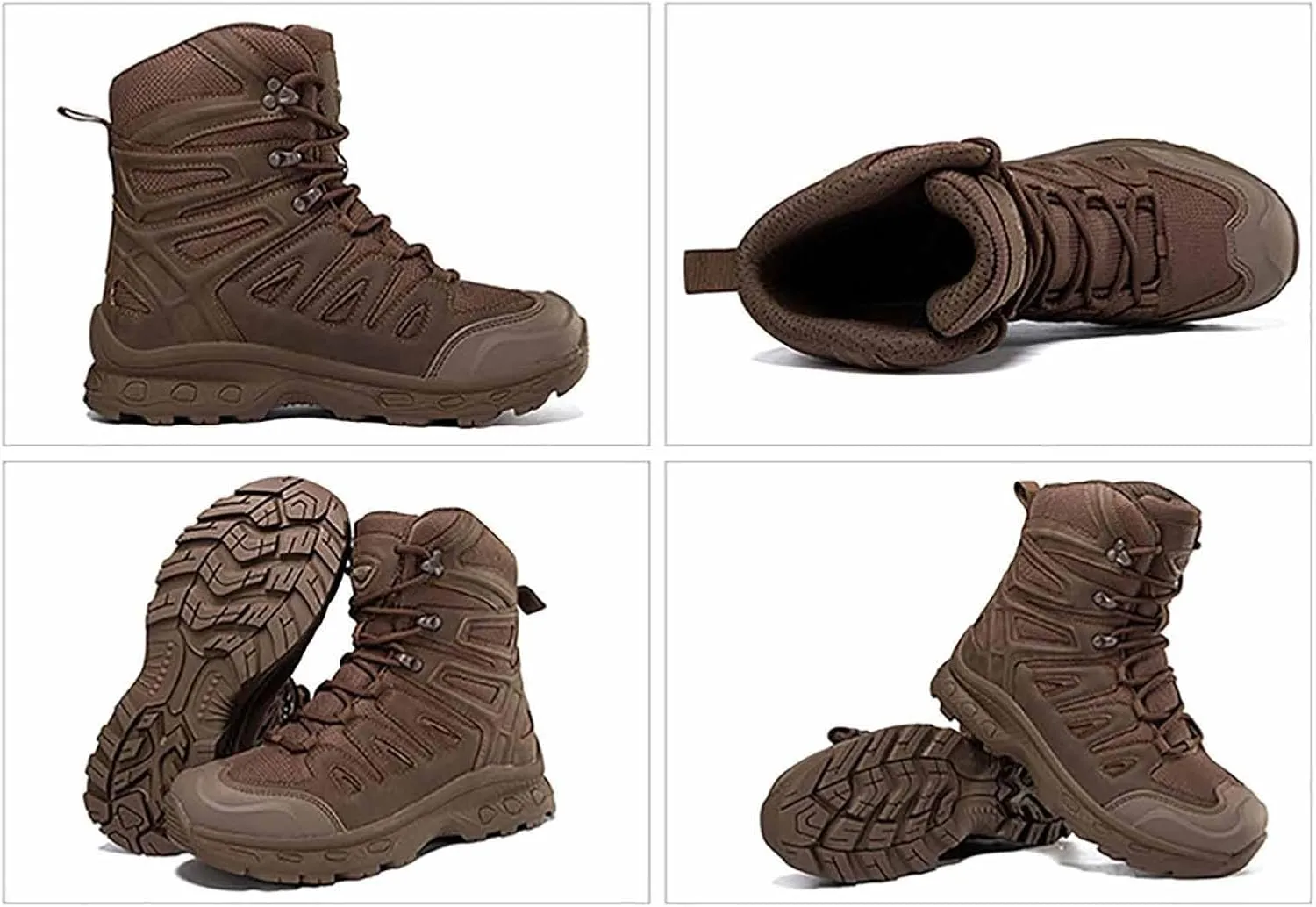 Tactical Military Boots, Lightweight Combat Boots with Sports Socks Durable Waterproof Hiking Work Boots Desert Boots Outdoor Motorcycle Boots