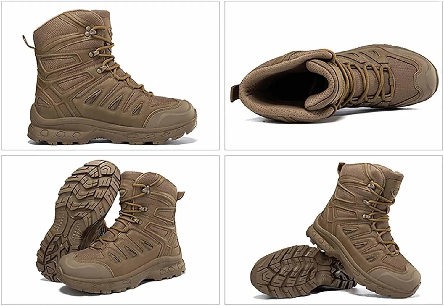 Tactical Military Boots, Lightweight Combat Boots with Sports Socks Durable Waterproof Hiking Work Boots Desert Boots Outdoor Motorcycle Boots
