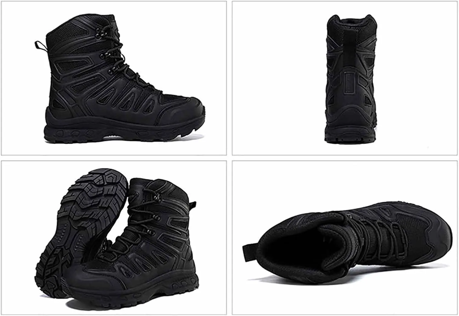 Tactical Military Boots, Lightweight Combat Boots with Sports Socks Durable Waterproof Hiking Work Boots Desert Boots Outdoor Motorcycle Boots