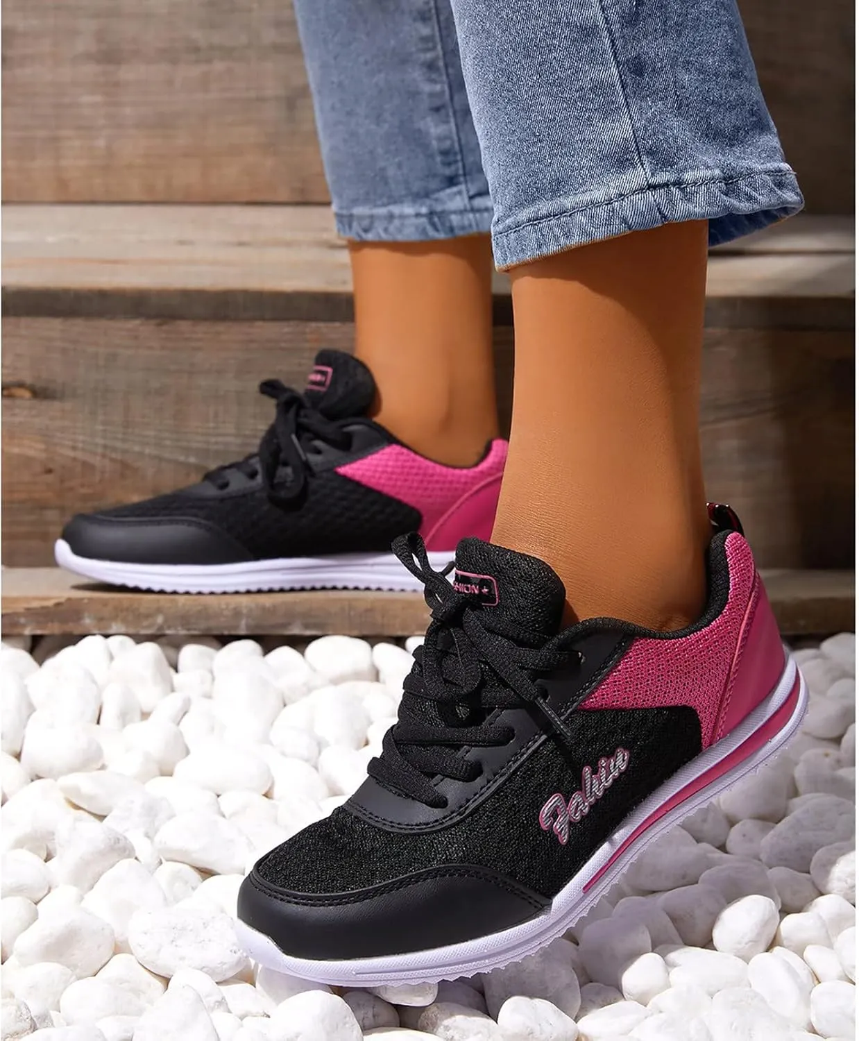 Tennis Shoes Womens Walking Wine Red Zapato Antiderrapante Mujer Black Sneakers for Women Comfortable for Work Womens Walking Shoes Slip On Sneakers Women Orthopedic Sneakers Walking Shoes