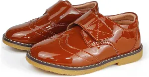 Toddler Boys Girls Dress Shoes Comfort Kids Oxford Wedding School Dress Loafer Baby Walking Shoes (Brown, Toddler, Numeric_7, Numeric, us_Footwear_Size_System, Medium)