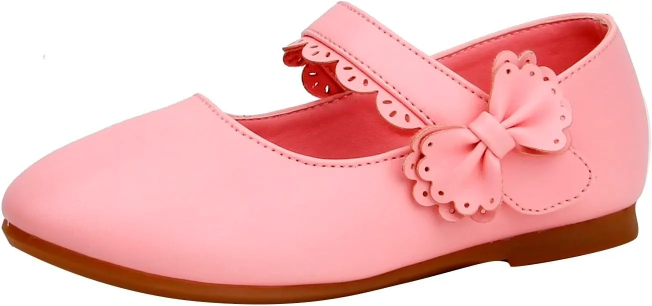 Toddler Dress Shoes Flower Girl Shoes for Weeding Toddler Casual Mary Jane Shoes Soft Sole Ballet Flat for Walking