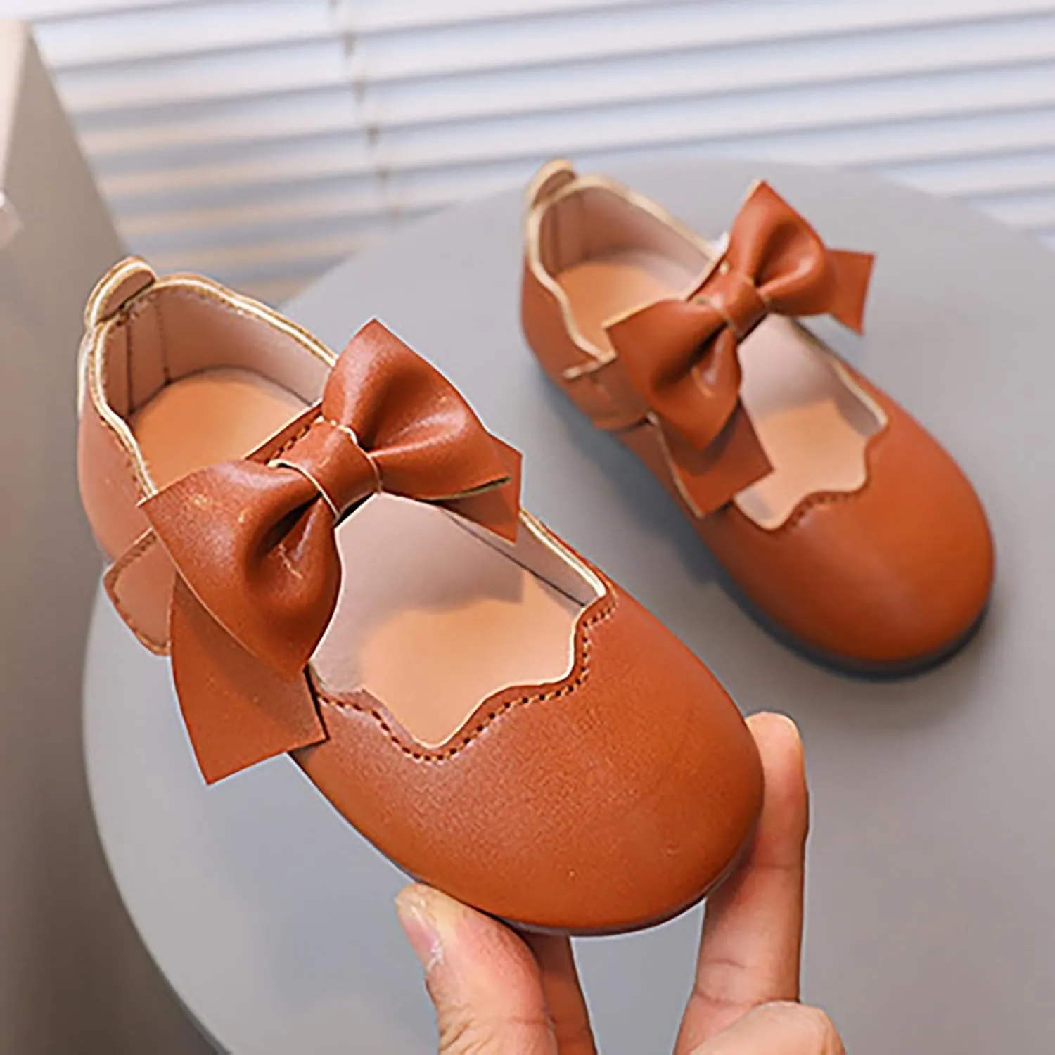Toddler Dress Shoes Girls Bowknot Princess Flower Girl Wedding Party Formal Mary Jane Shoes for Kids Dance Sandals