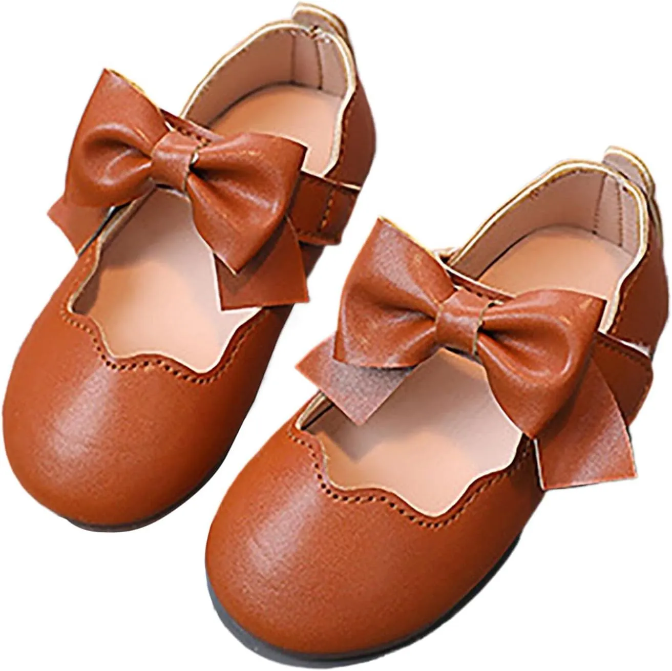 Toddler Dress Shoes Girls Bowknot Princess Flower Girl Wedding Party Formal Mary Jane Shoes for Kids Dance Sandals