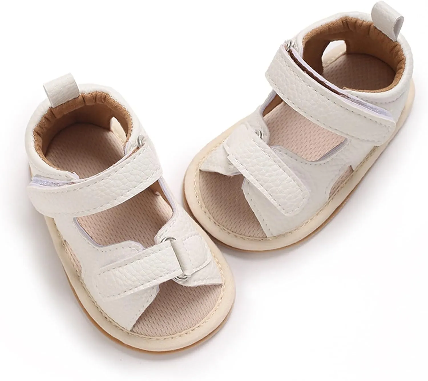 Toddler Kids Flat Gldiator Wide Sandals Slip On Ankle Summer Shoes Baby Boys Girls Rubber Sole Leather Soft Sandals