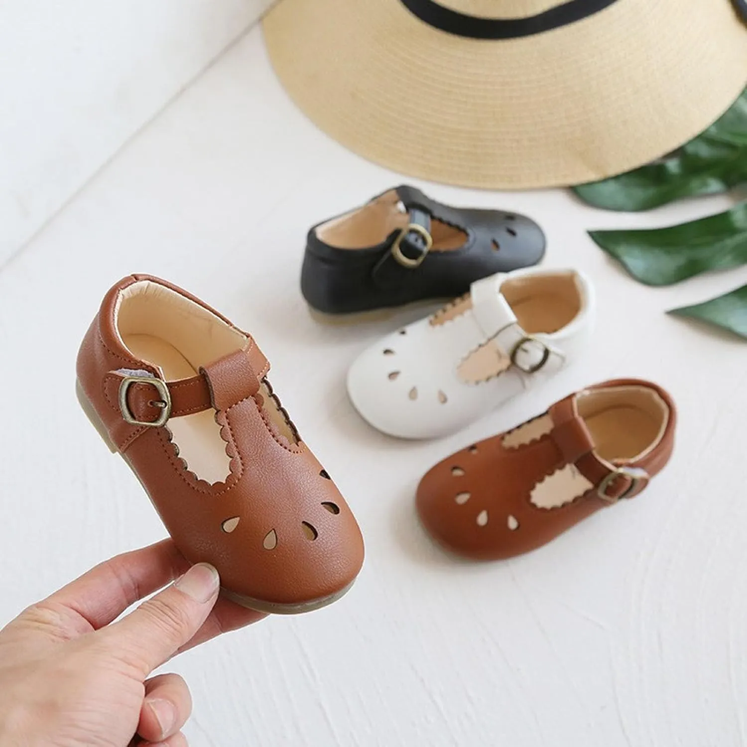Toddler Leather Loafers Sandals Beach Casual Pool Slide Shoes Baby Infant Summer Soft Flat Casual Cr𝐢b Shoes Slip On