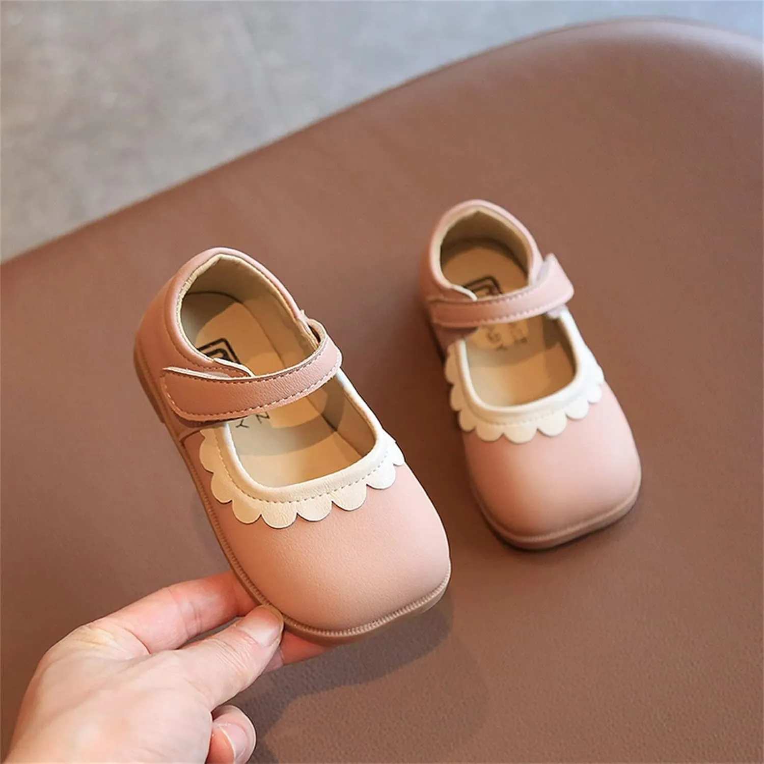 Toddler Sandals Summer And Autumn Girls Boots Cute Flat Solid Color Lace Hook Loop Casual Comfortable Casual Dress Shoe