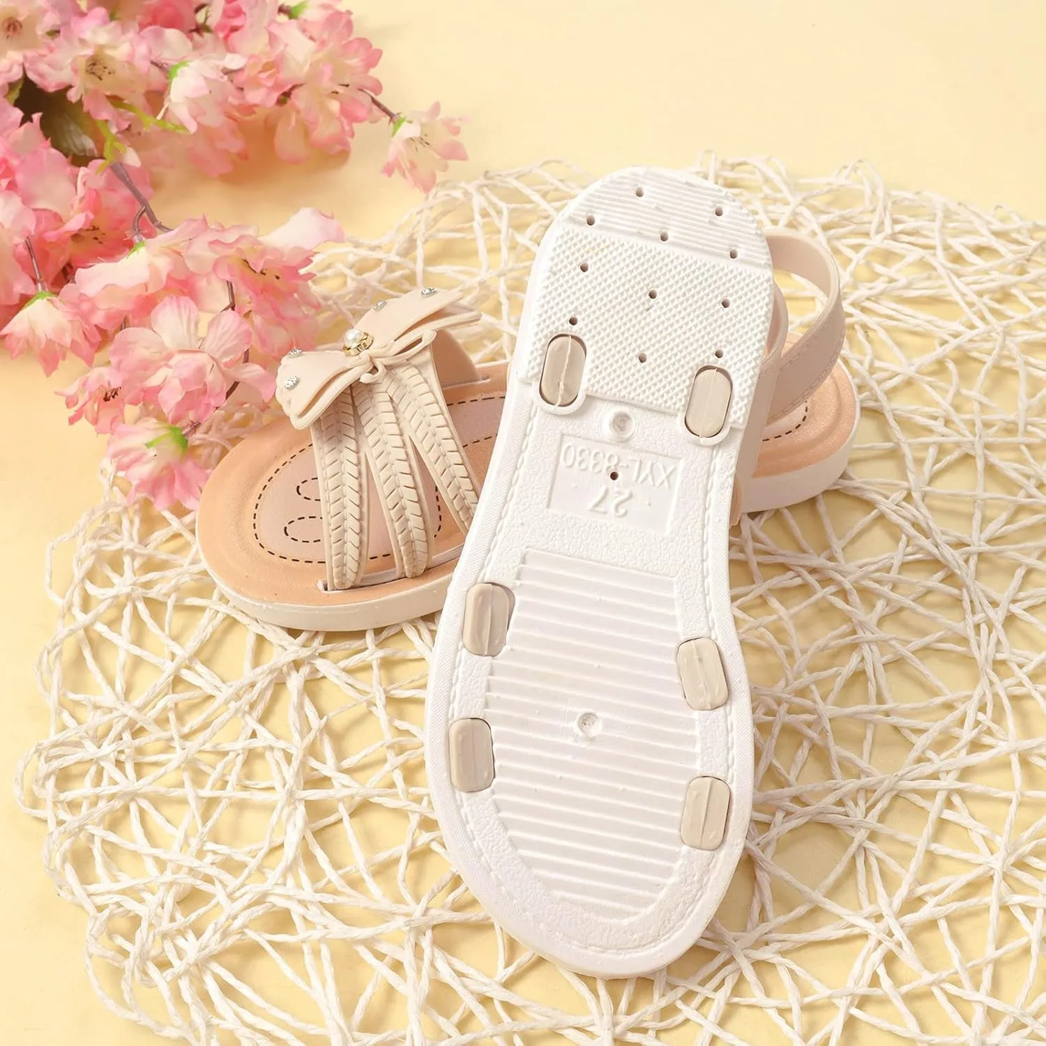 Toddler/Little Kid Girls Sandals Summer Soft Sole Non Slip Comfortable Fashion Princess Shoes Bow Dress Sandals