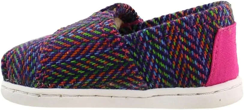 TOMS Infant Girls Alpargata Slip On Flats Casual - Blue, Pink