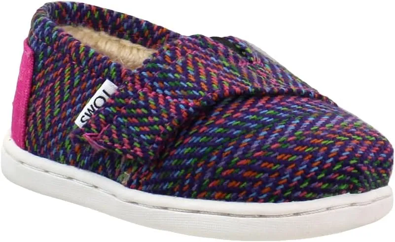 TOMS Infant Girls Alpargata Slip On Flats Casual - Blue, Pink