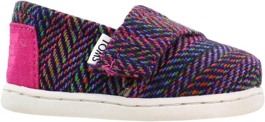TOMS Infant Girls Alpargata Slip On Flats Casual - Blue, Pink