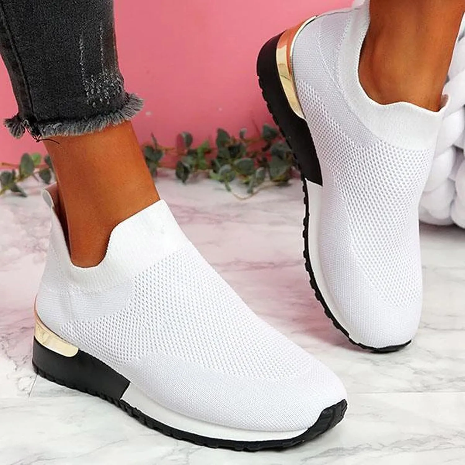 Trail Running Shoes Women Orthopedic Shoes for Women Wide Width Dressy Black Dress Shoes for Women Wide Womens Walking Shoes Slip On Sneakers Wide Width Zapatos para Trabajo De Mujer