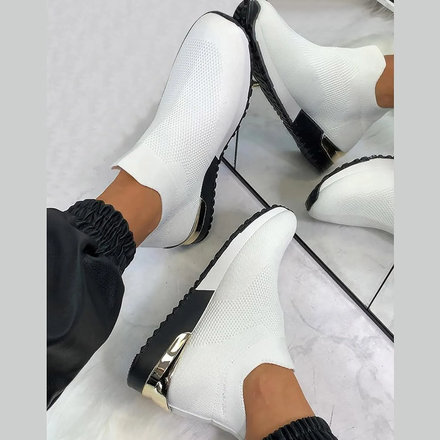 Trail Running Shoes Women Orthopedic Shoes for Women Wide Width Dressy Black Dress Shoes for Women Wide Womens Walking Shoes Slip On Sneakers Wide Width Zapatos para Trabajo De Mujer