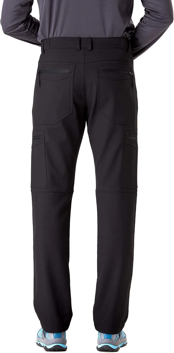 TRAILSIDE SUPPLY CO. Men's Fleece Lined Insulated Pants Softshell Pants,Water and Wind-Resistant