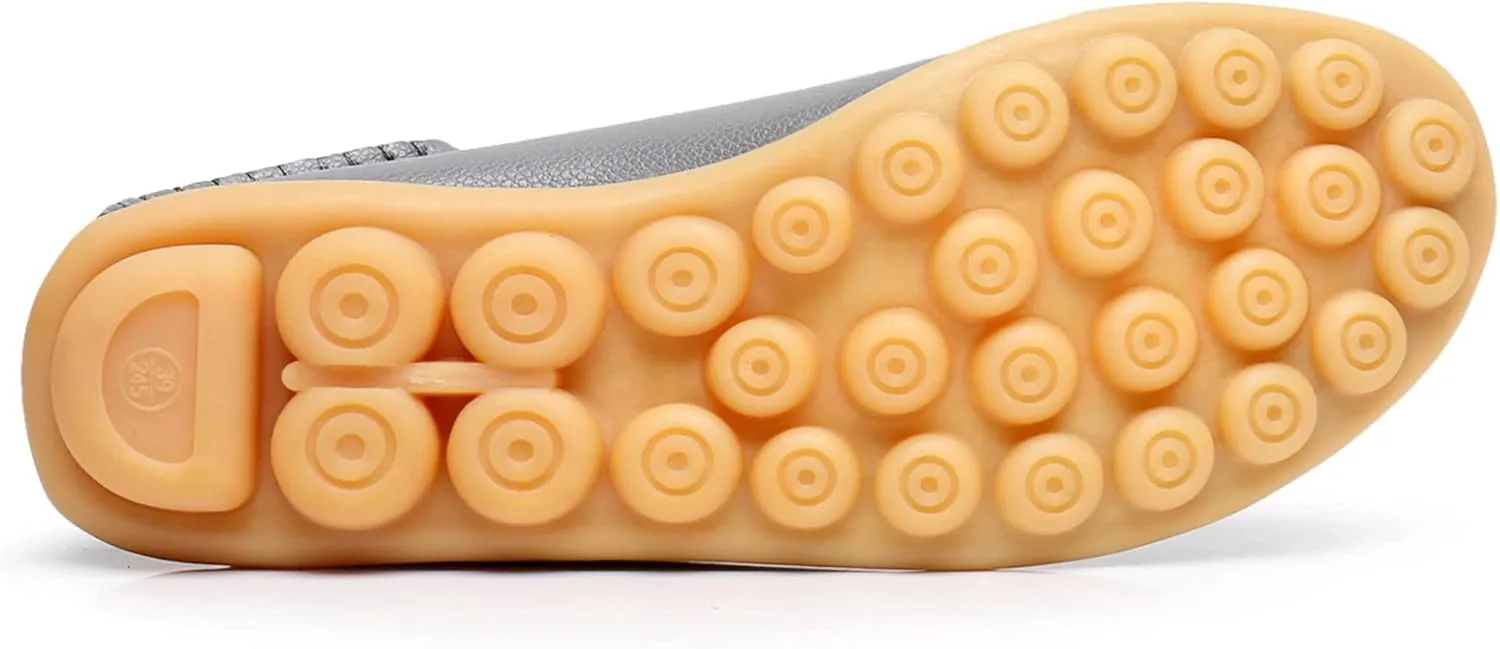 VenusCelia Women's Natural 2 Comfort Walking Flat Loafer