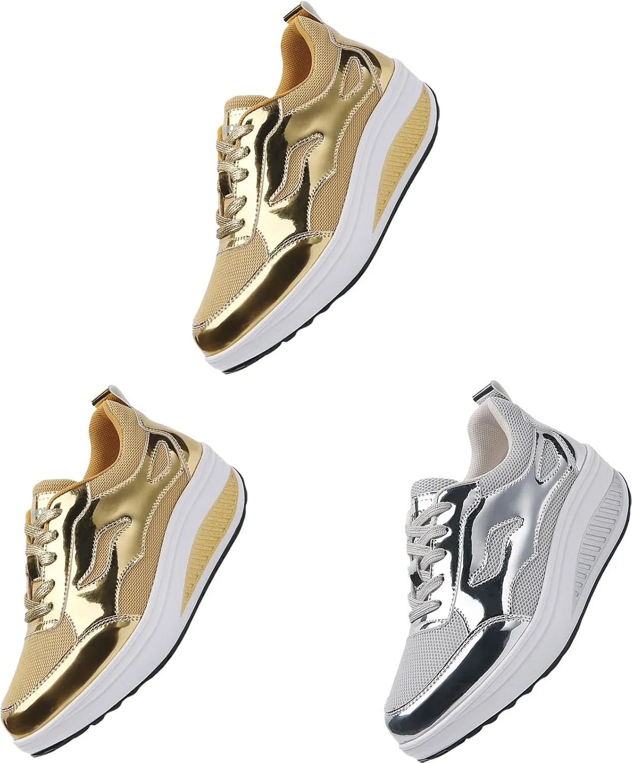 White Platform Sneakers Basketball Shoes Women's Slip on Shoes Slip on Non Slip Low Top Casual Womens Loafers Comfortable Dressy High Top Sneakers for Women