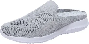 Women Breathable Non Slip Soft Sole Mesh Tennis Walking Breathable Fashion Sneaker Booties for Women with Heel