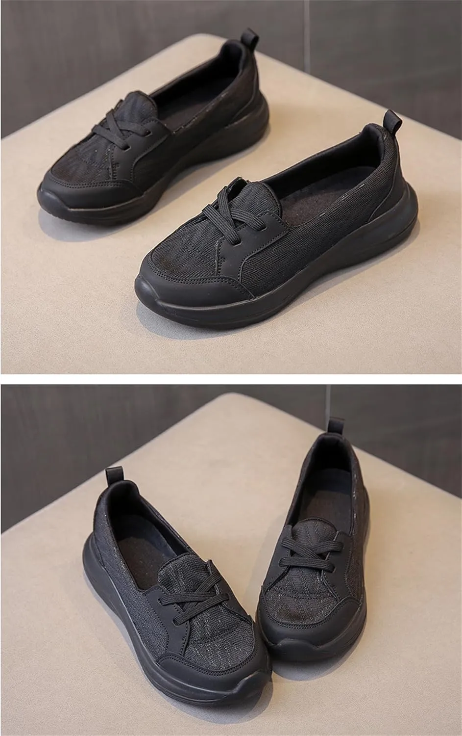 Women Casual Walking Shoes Orthopedic Arch Support Breathable Slip on Non-Slip Comfort Loafers Mesh Low Top Casual Soft Sole Sneakers Flats Wide Width Boat Shoes Support Work Loafer