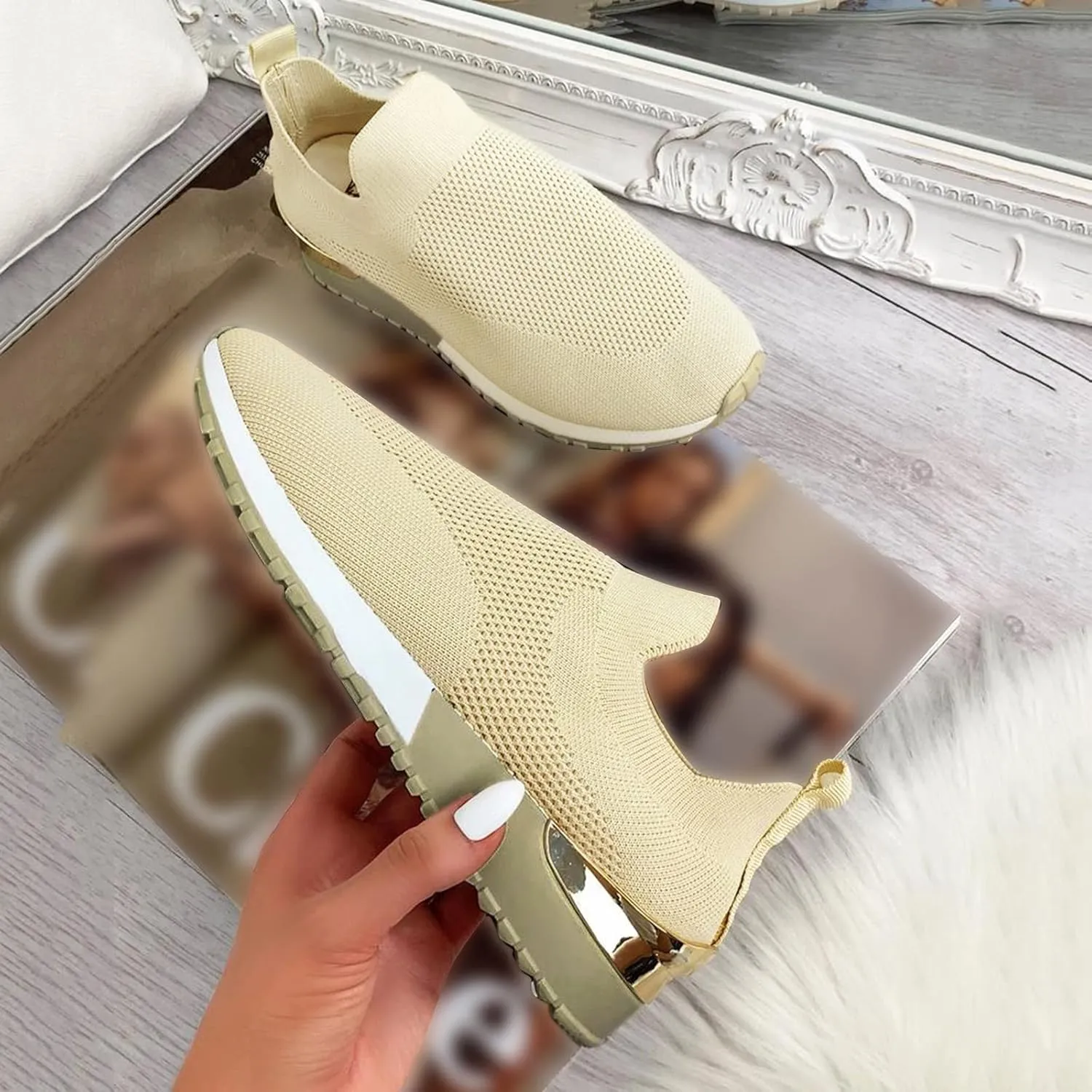 Women Sneakers Fashion Casual Canvas Fashion Casual Shoes Platform Tennis Shoes Women Dressy Loafers for Women 2024 Platform Sneakers Women