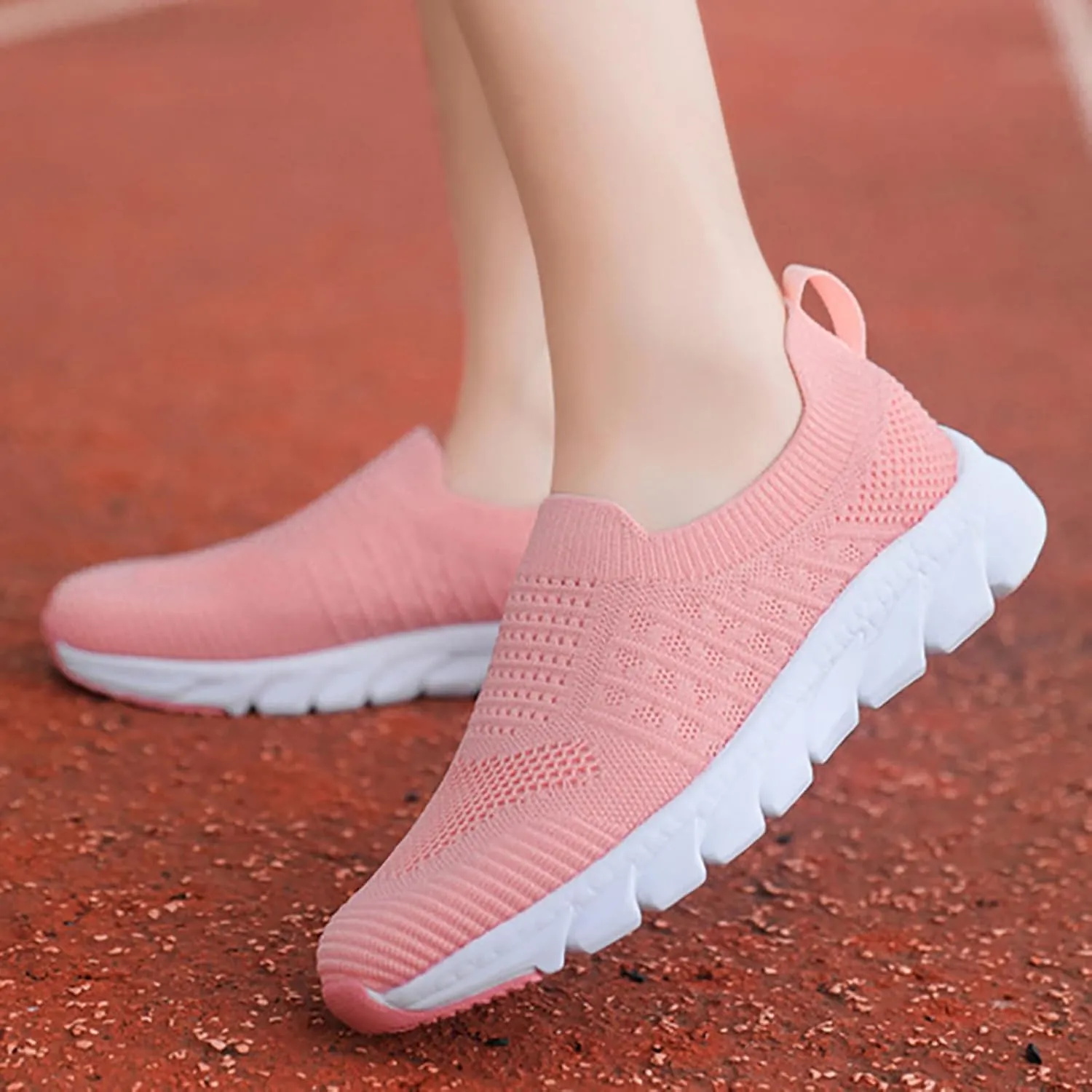 Women's Athletic Walking Shoes Slip On Casual Mesh Slip On Shoes Women Sports Ladies Casual Shoes Fashion Sneakers 2025 Brown Tennis Shoe Casual Loafers