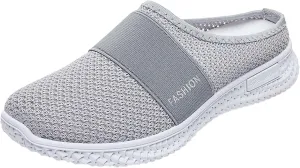 Women's Backless Slip on Mesh Sneakers Shoes Running Shoes for Women Slip On Casual Black Shoes Brown Sneakers Brown Tennis Shoe Trainers Shoe
