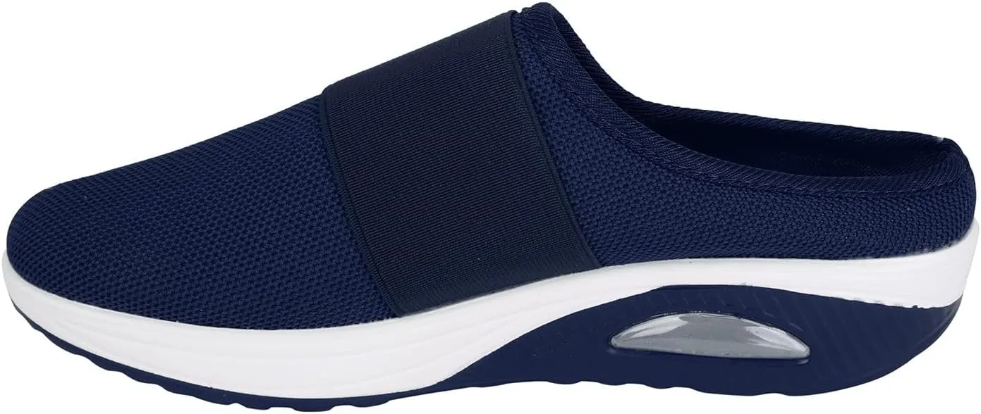 Women's Backless Slip on Mesh Sneakers Shoes Running Shoes for Women Slip On Casual Black Shoes Brown Sneakers Brown Tennis Shoe Trainers Shoe