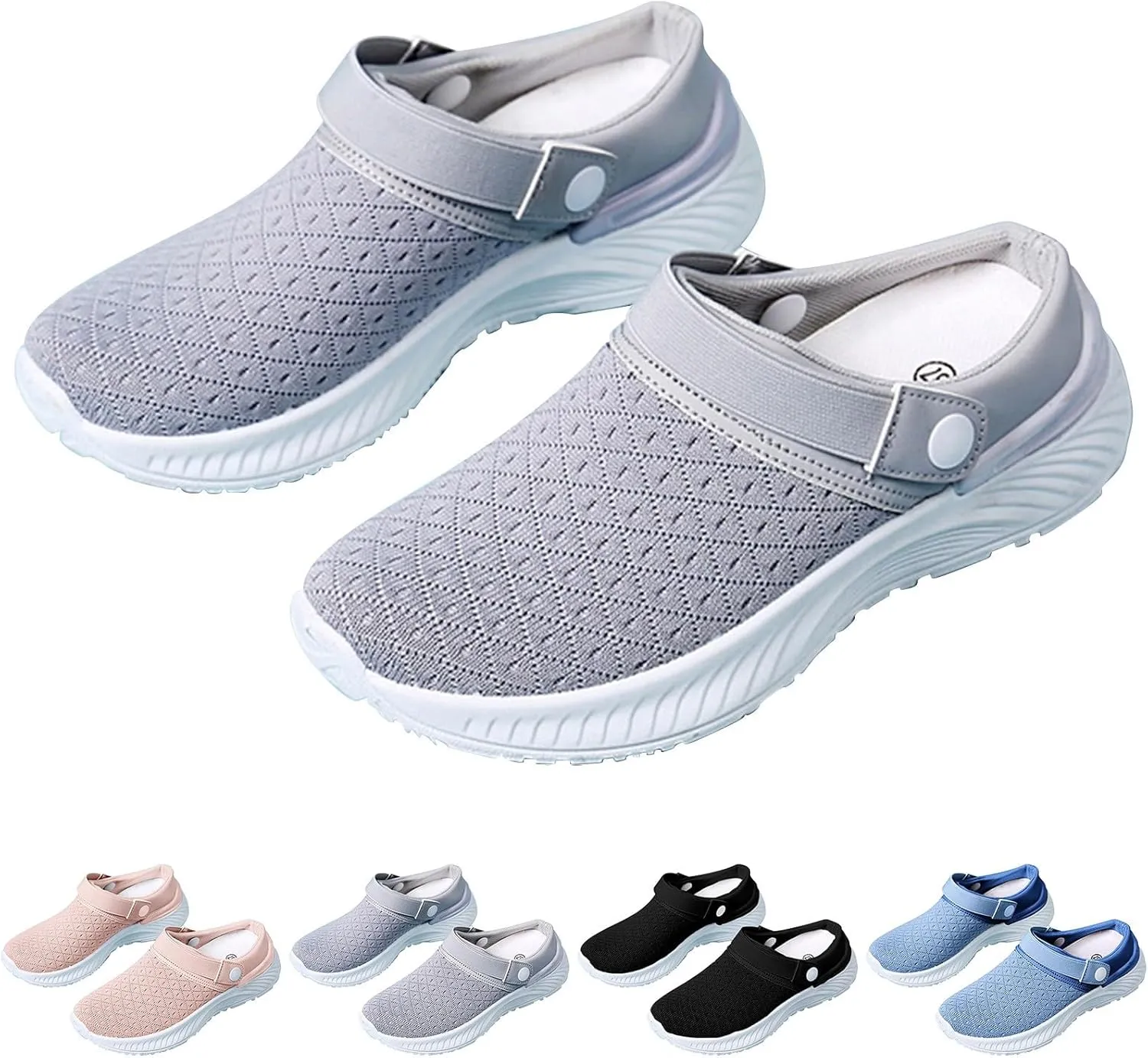 Women's Backless Slip on Mesh Sneakers Shoes Running Shoes for Women Slip On Casual Black Shoes Brown Sneakers Brown Tennis Shoe Trainers Shoe