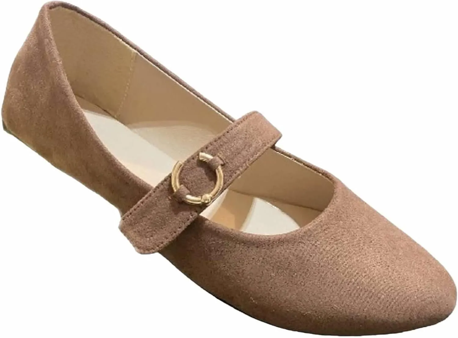 Womens Ballerina Ballet Flat Shoes Solids & Leopards 8701 Brown Micro 9