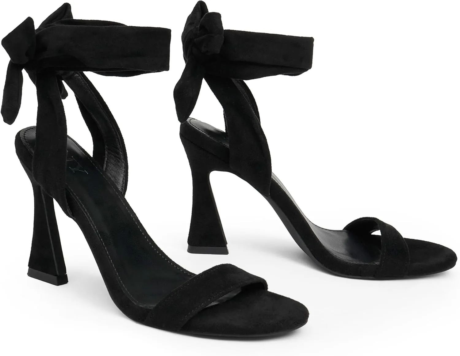Women's Black Gladiator Stiletto Heeled Sandals