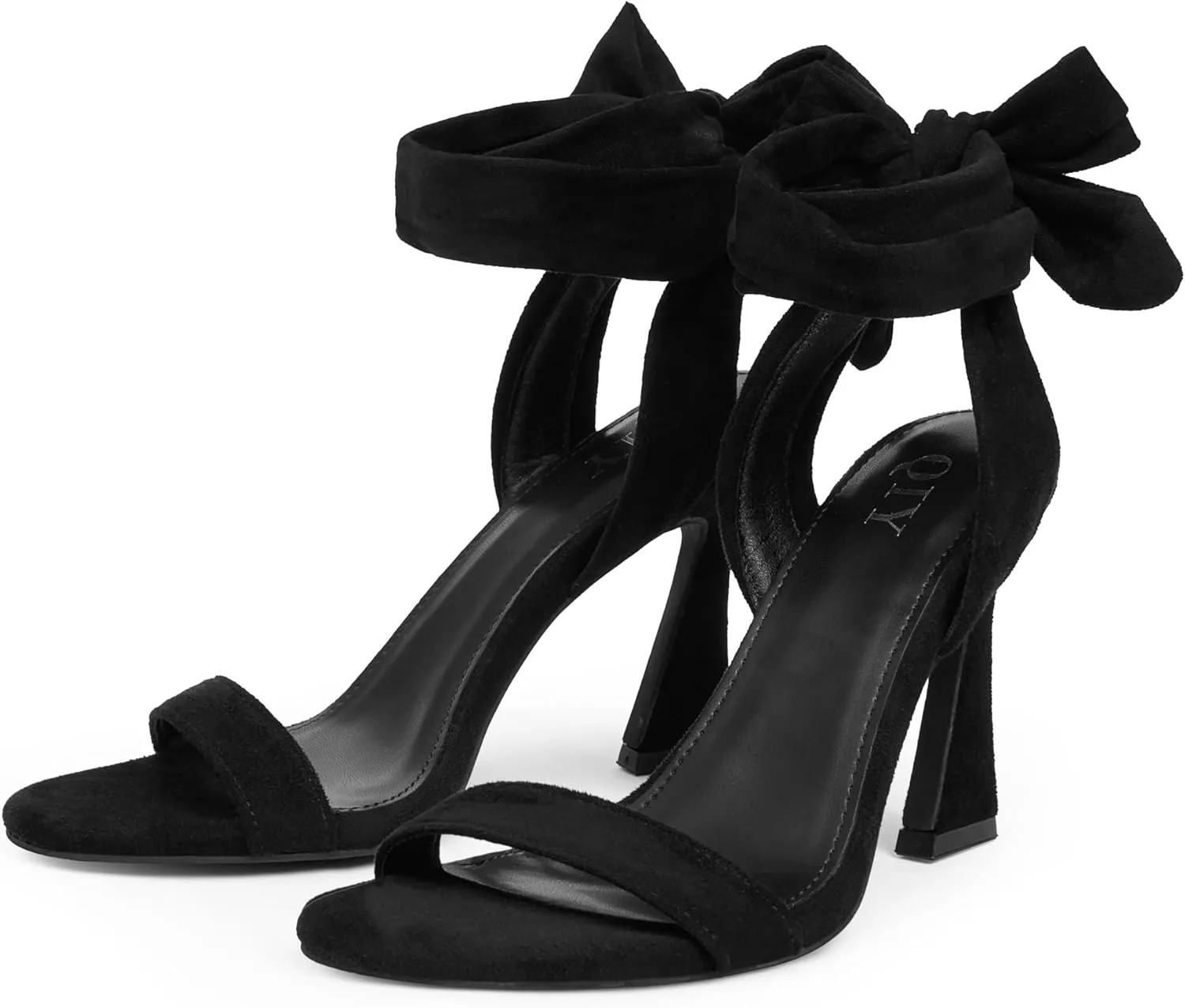 Women's Black Gladiator Stiletto Heeled Sandals