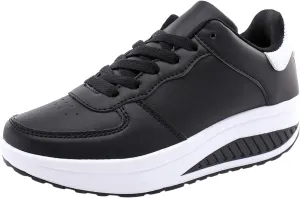 Womens Black Slip On Sneakers Size 8.5 Zapatos para Mujer Antideslizante De Trabajo Womens Shoes Casual Fall Wide Width Black Fashion Womens High Platform Sneakers Zapato Antiderrapante para Mujer