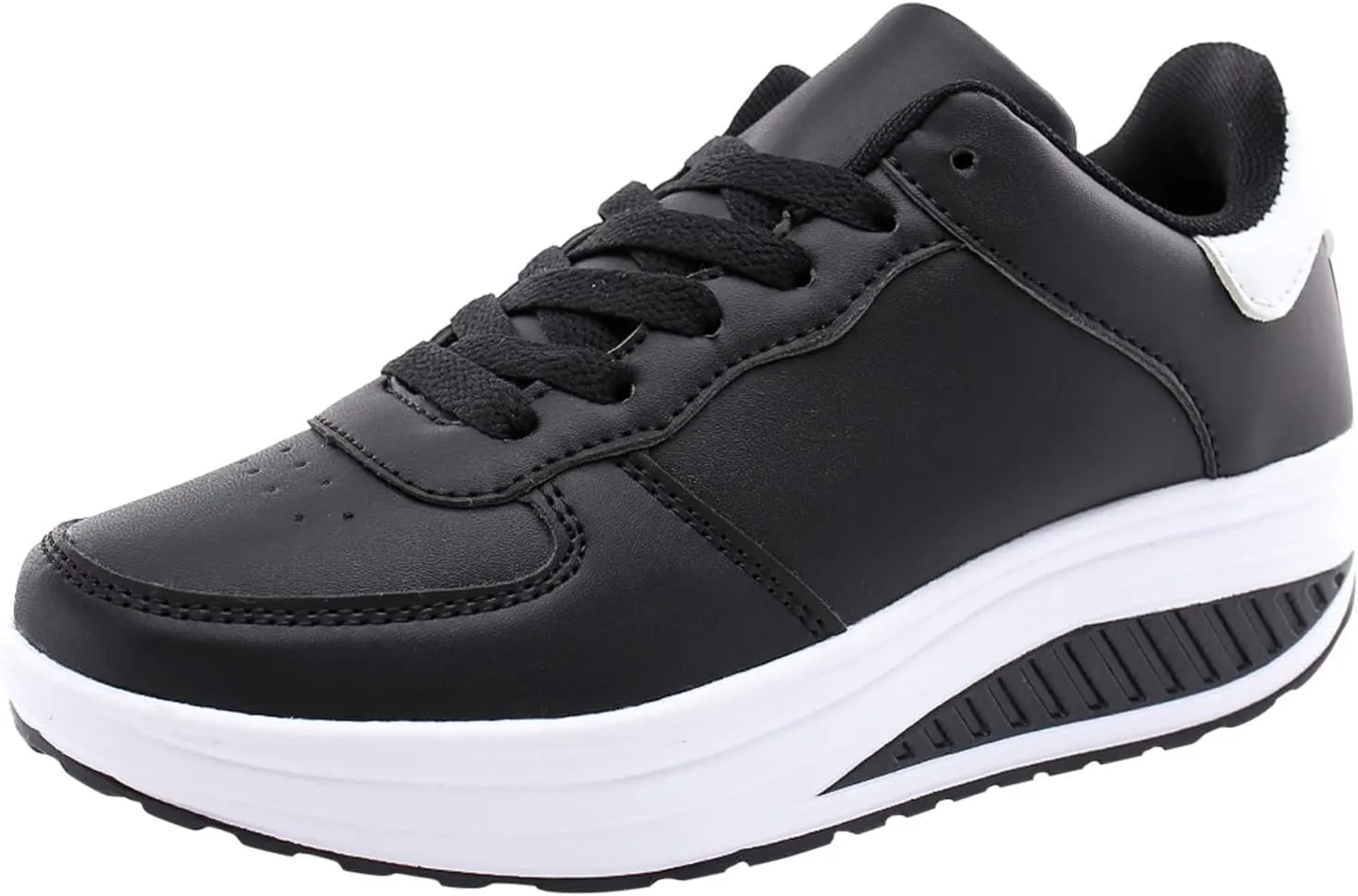 Womens Black Slip On Sneakers Size 8.5 Zapatos para Mujer Antideslizante De Trabajo Womens Shoes Casual Fall Wide Width Black Fashion Womens High Platform Sneakers Zapato Antiderrapante para Mujer