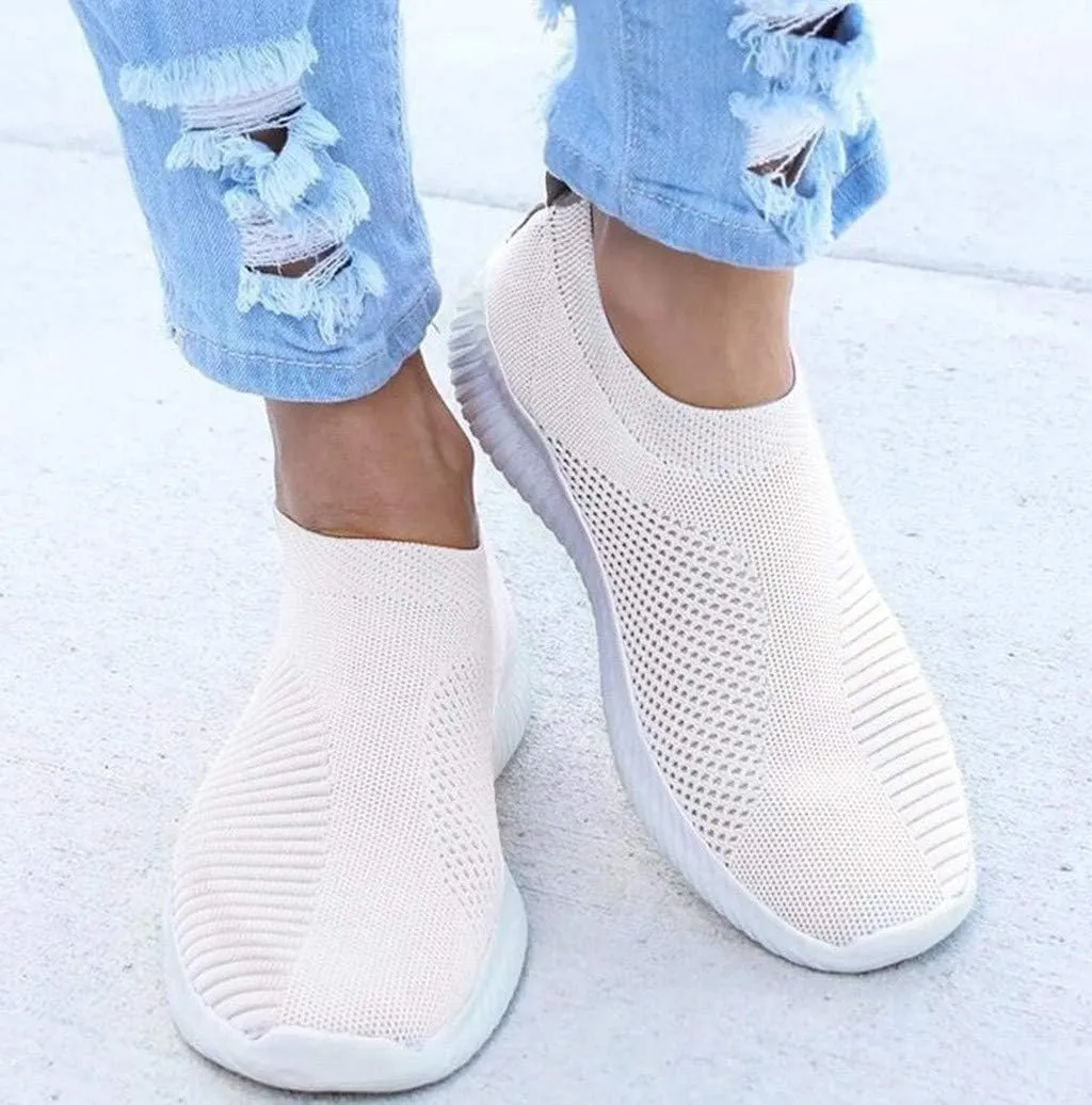 Women's Canvas Casual Shoes Dating Platform Slip-On High Top Sneakers Womens Work Shoes Business Casual Flat Loafers for Women Platform Sneakers