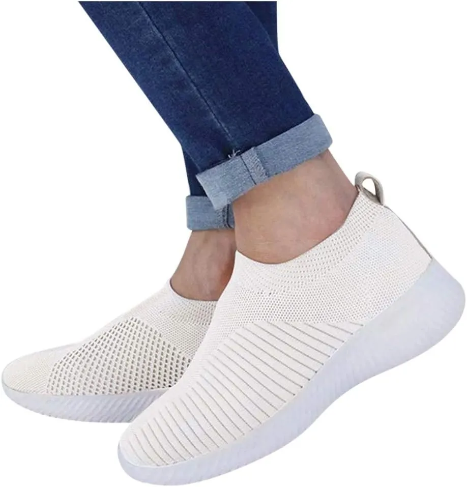 Women's Canvas Casual Shoes Dating Platform Slip-On High Top Sneakers Womens Work Shoes Business Casual Flat Loafers for Women Platform Sneakers
