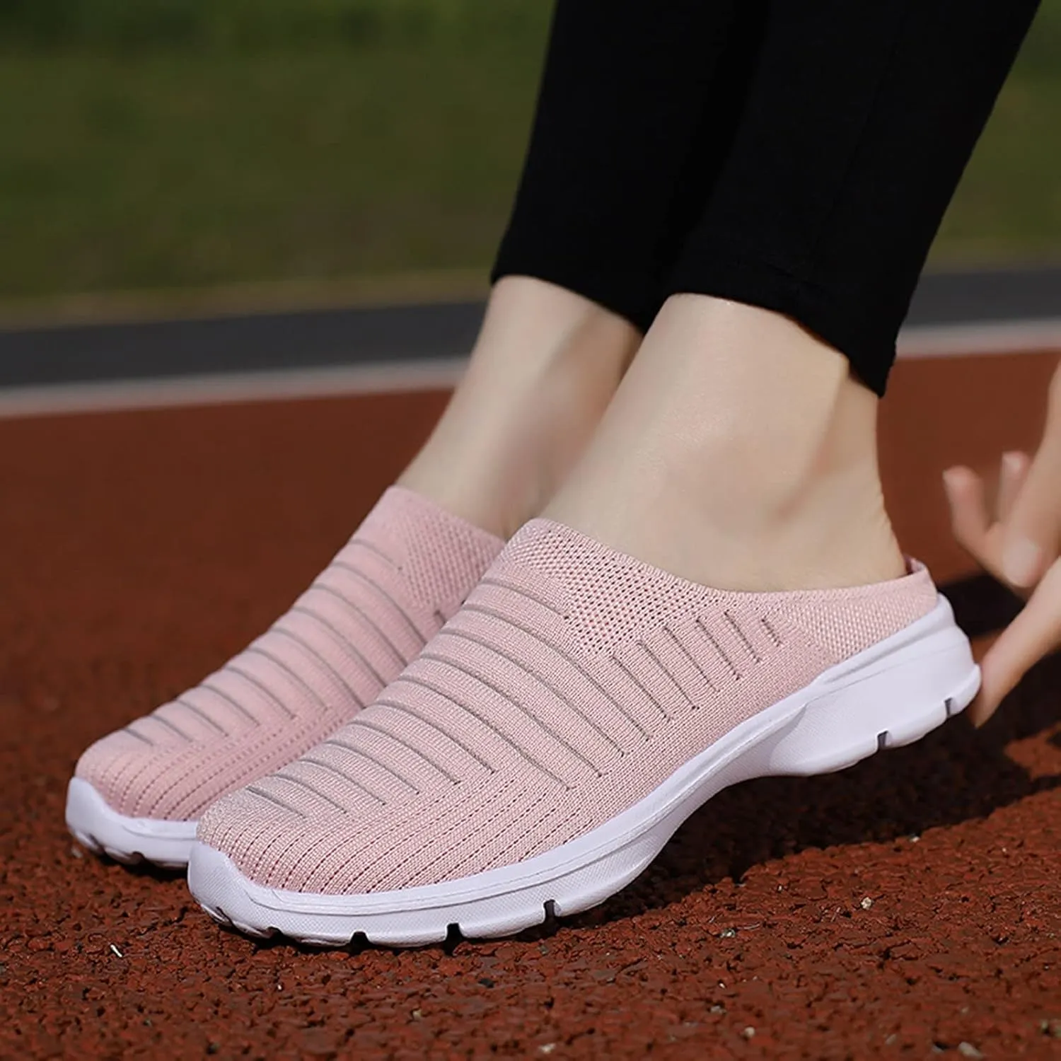 Women's Casual Slip on Half Shoes Breathable Non Slip Work Shoes Women Casual Men's Shoes Casual Fashion Sneakers Platform Tennis Shoe Loafers Casual Slip On