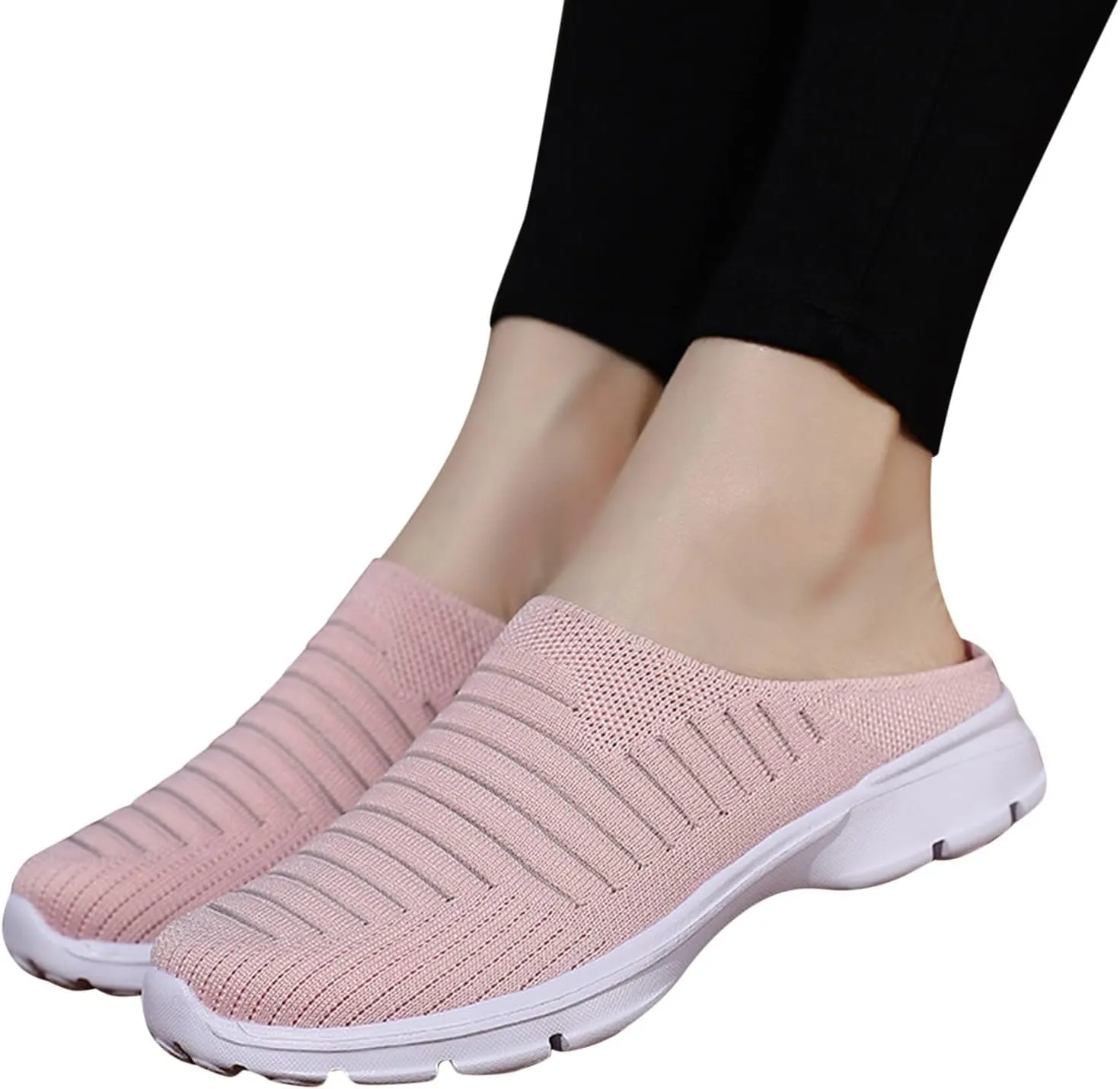 Women's Casual Slip on Half Shoes Breathable Non Slip Work Shoes Women Casual Men's Shoes Casual Fashion Sneakers Platform Tennis Shoe Loafers Casual Slip On