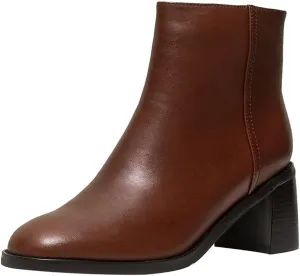 Women's Dress Heels Leather Ankle Boots