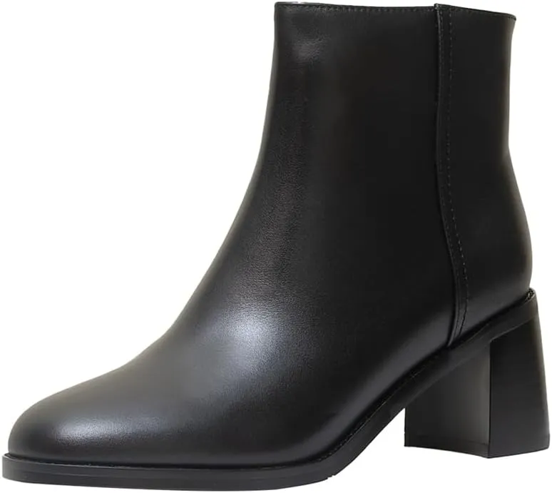 Women's Dress Heels Leather Ankle Boots