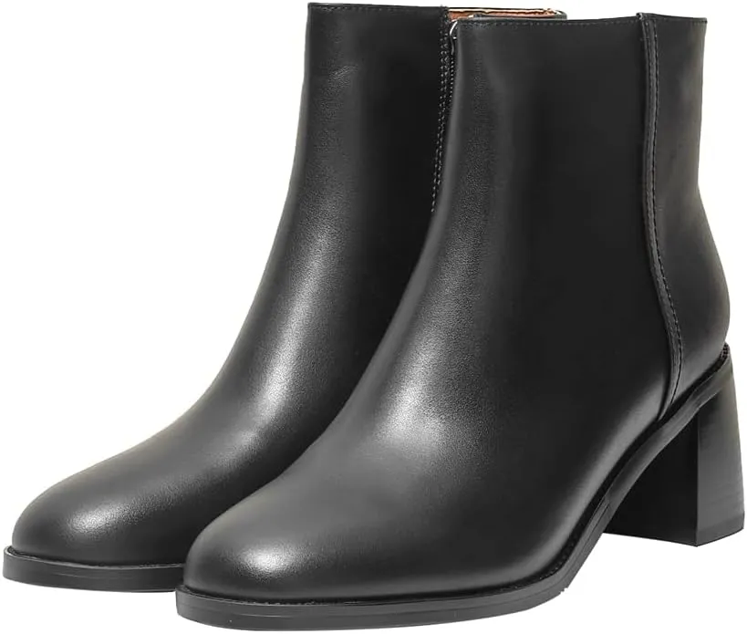 Women's Dress Heels Leather Ankle Boots