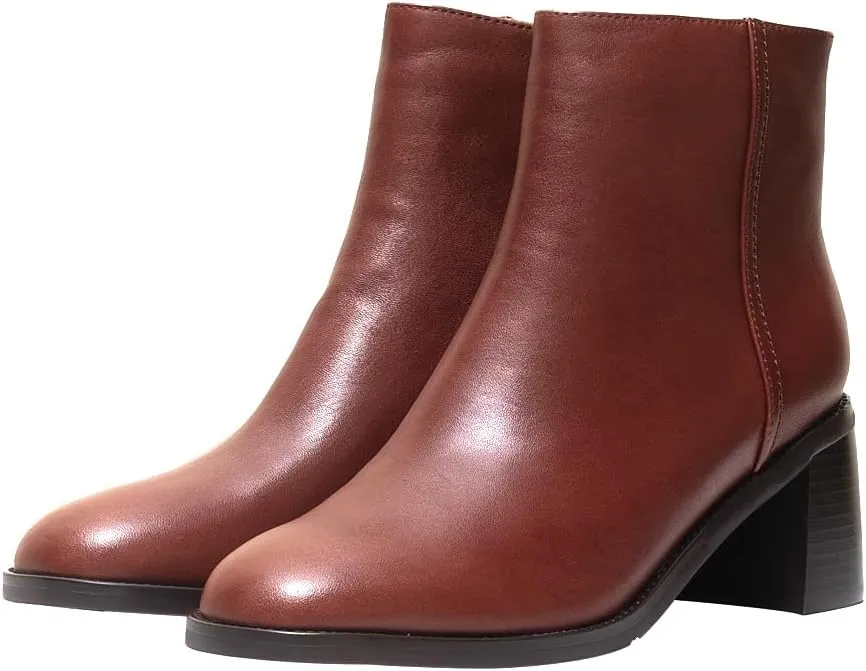 Women's Dress Heels Leather Ankle Boots