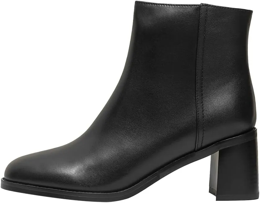 Women's Dress Heels Leather Ankle Boots